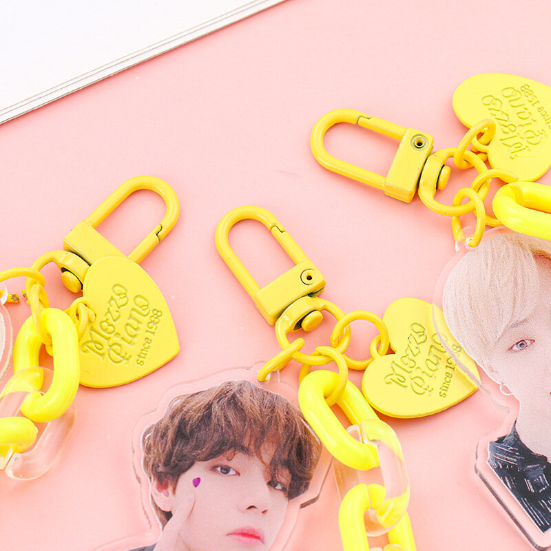Kpop Bangtan Boys Album Butter Three-piece Set of the Same Keychain Chain Keychain Beaded Key Ring Pendant Surrounding