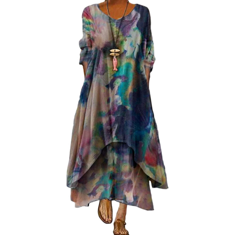 드레스 2021 여름 스타일 유럽과 미국의 패션 인기있는 긴팔 드레스 여성은 온라인 트렌드 뜨거운 판매 B060