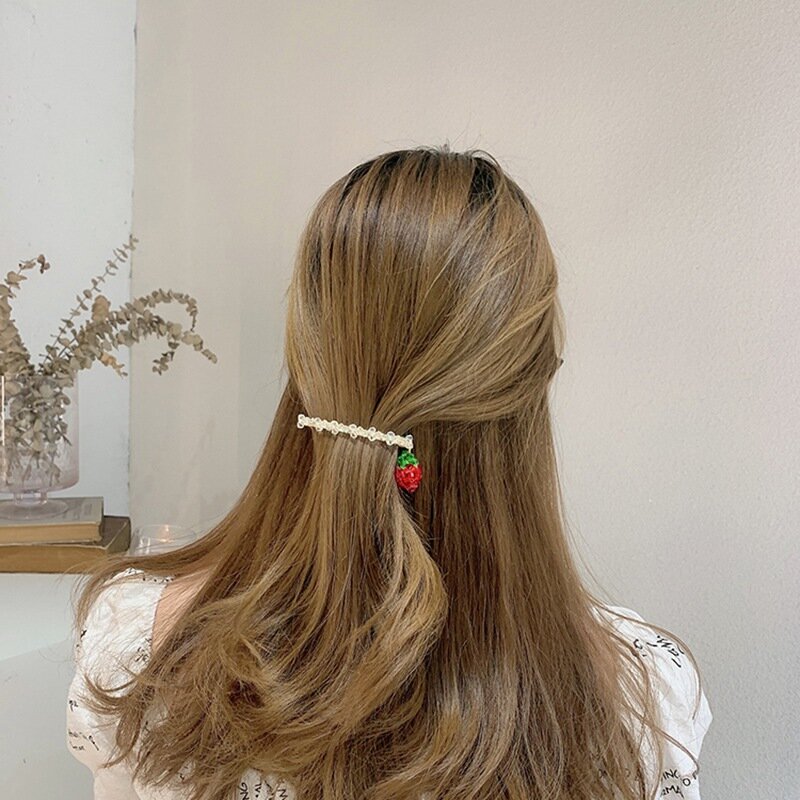 Leuke Fruit Crystal Rhinestones Haar Clip Barrette Hoofddeksels Voor Vrouwen Haarspelden Haarspeldjes Meisje Haar Styling Accessoires
