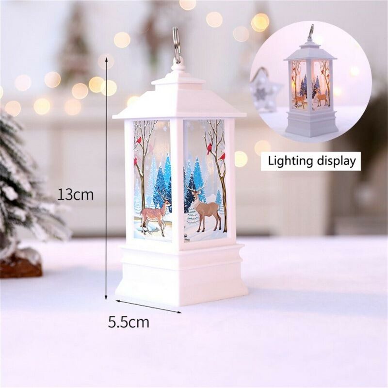 Kerst Licht Sneeuwpop Ster Nachtlampje Lantaarn Led Verlichting Kind Gift Kamer Holiday Party Wedding Garnd Indoor Led Kaars Thee L