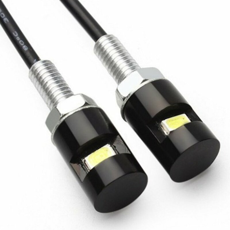 2Pcs Car Motorcycle Number License Plate Lights 12V LED 5630 SMD Auto Tail Front Screw Bolt Bulbs Lamps Light Source Dropship