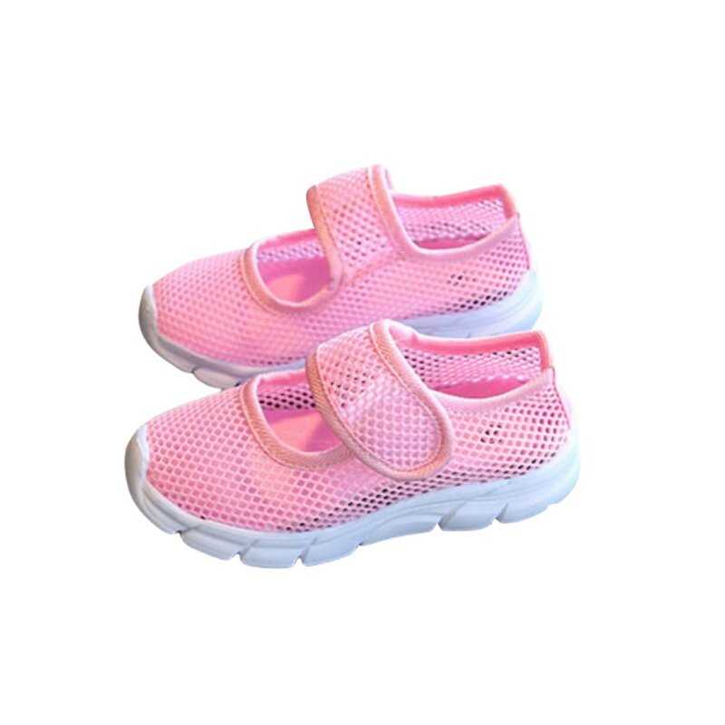Zapatillas de deporte informales para niños y niñas de 3 a 7 años, zapatos de malla transpirable, Color caramelo, de tela de red única, deportivas para niños