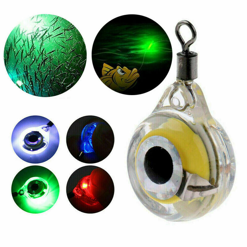Mini señuelo de pesca con luz LED, forma de ojo, para pescar, calamar, luminoso, para atraer peces, 1 ud.