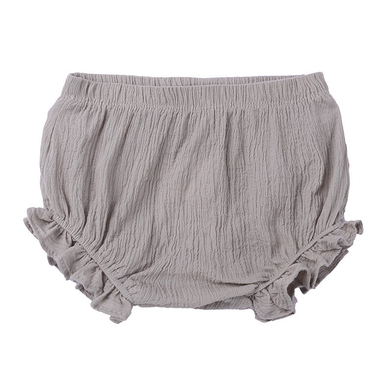 Pantalones cortos de algodón para bebés, bombachos con cubierta de pañal de volantes para niñas pequeñas