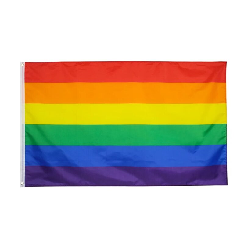 free shipping Colorful Rainbow LGBT Flag Gay Pride Peace Flags 90x150cm Homosexual Philadelphia Philly Lesbian  Flag