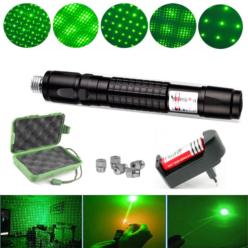 532nm 녹색 레이저 포인터 5mW 강력한 레이저 포인터 303 시리즈 충전식 내장 배터리 레이저 포인터 009