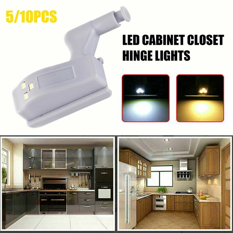 5Pcs LED Cabinet Closet Hinge Lights Wardrobe Door Inner LED Sensor Light Kitchen Lot