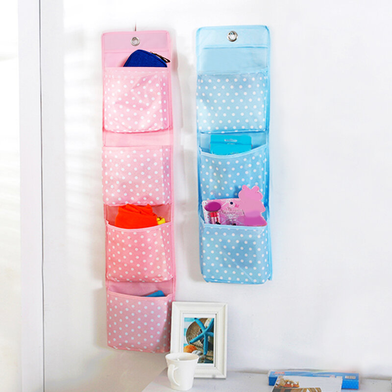 2/3/4 Layers Hanging Organizer Multi-Grid Socks Toy Underwear Keys Sorting Storage Mails Bag Door Wall Hanging Closet Multi-Use