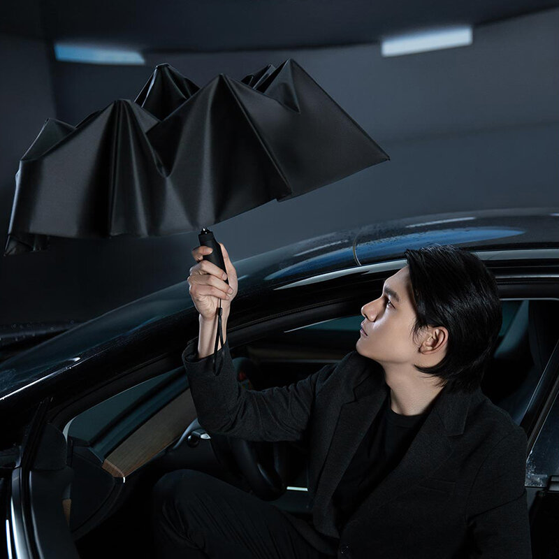 Xiaomi UREVO automatyczny inteligentny parasol elektryczny deszcz mężczyźni anty-ultrafioletowy wiatroodporny akumulator przenośny składany parasol