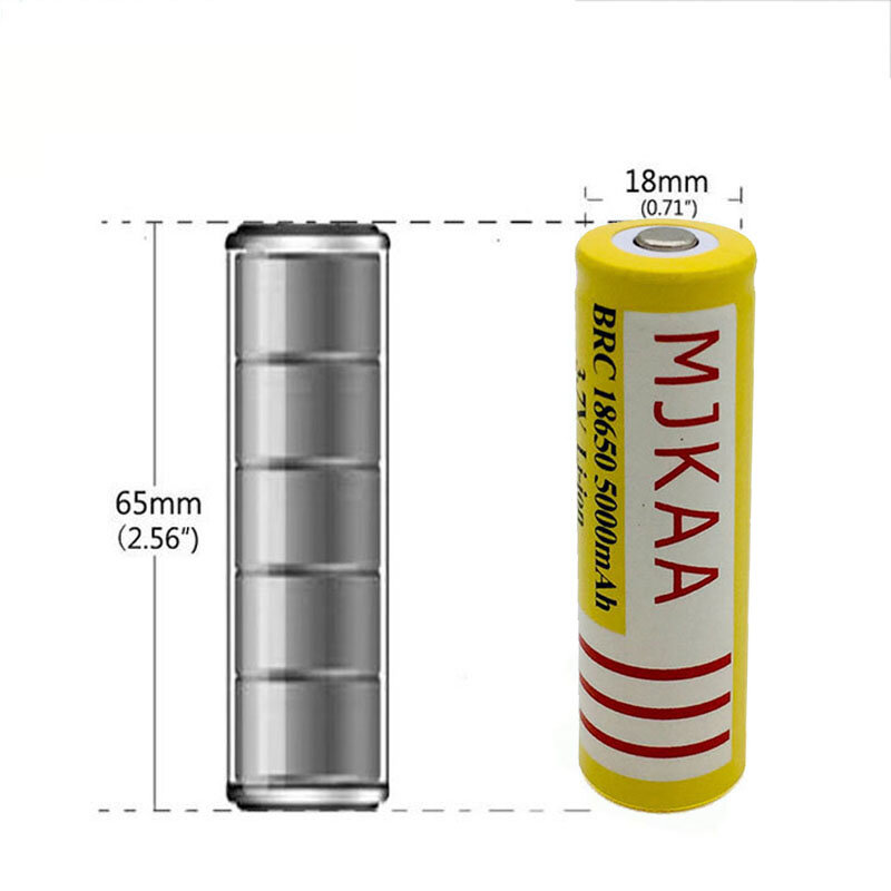 28 pçs 100% original novo brc18650 5000mah 3.7v li-ion bateria recarregável baterias de lítio para lanterna elétrica
