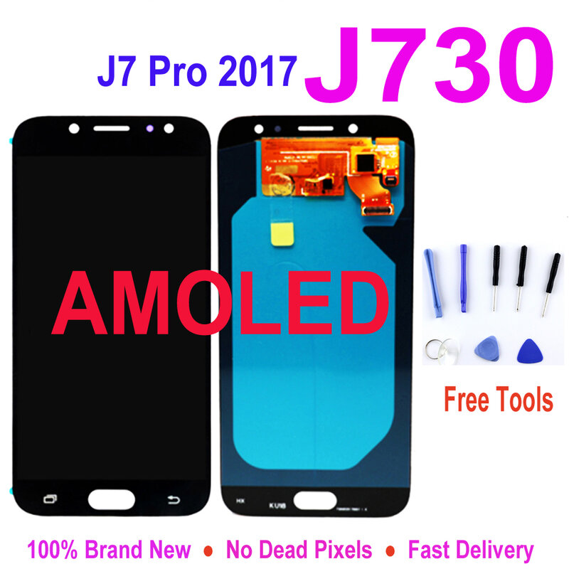Tela 5.5" LCD touch screen digitizer assembly para SAMSUNG Galaxy, modelos J7 Pro 2017 J730 SM-J730F J730FM/DS J730F/DS J730GM/DS