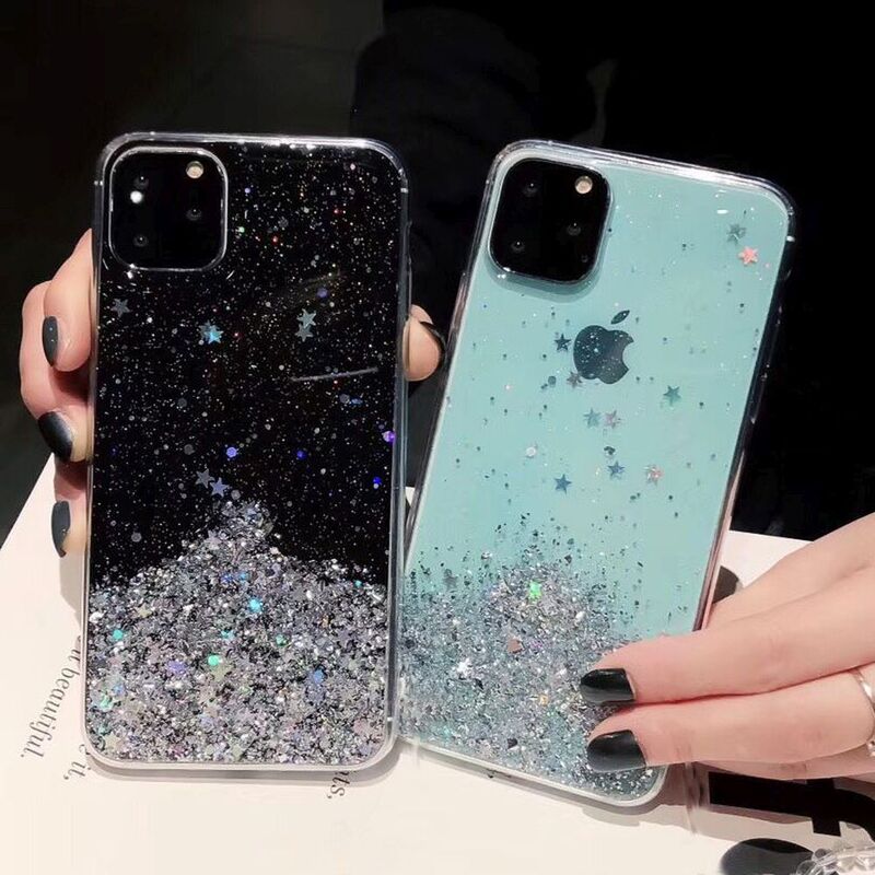 Glitter Case Voor Iphone 11 Pro Xs Max Xr X 7 8 Plus 6 6S Se 2020 5 5S 12 Mini Vloeibare Bling Sparkle Soft Clear Silicone Cover
