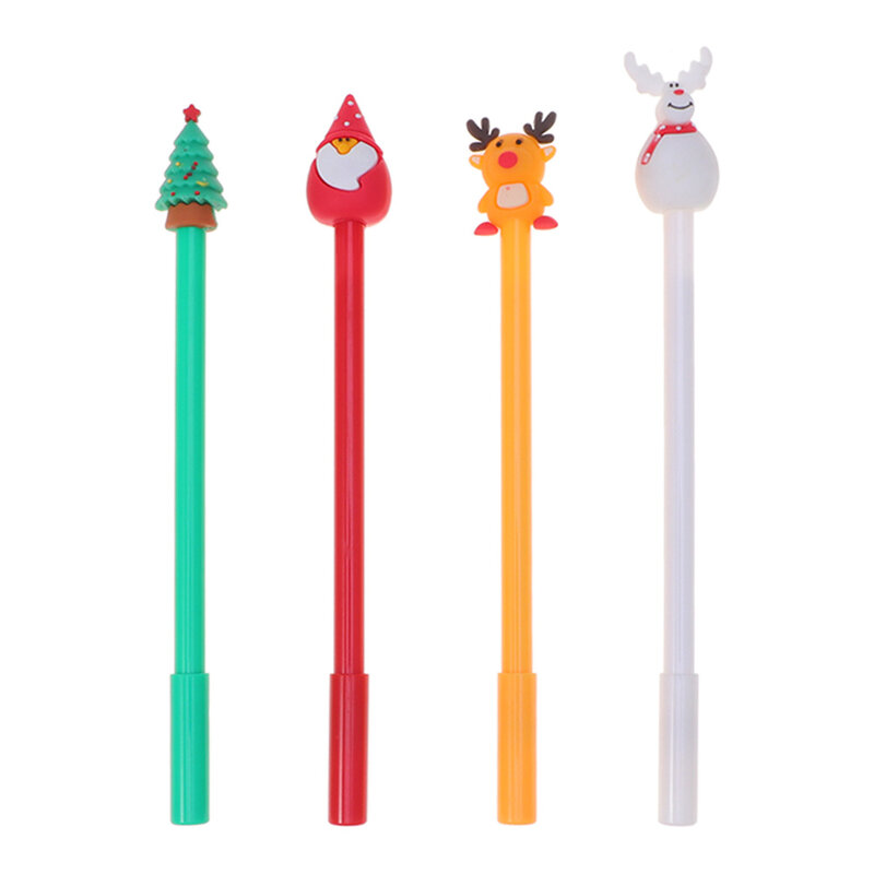 8 Pcs Christmas Design Cartoon Ballpoint Pens Signing Pens Student Stationery Supplies