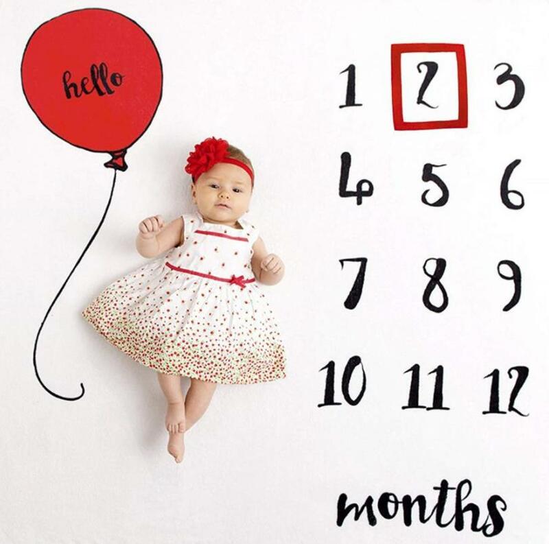 Cartoon Nordic Neugeborenen Baby Monatlichen Wachstum Milestone Decke Fotografie Prop Unisex Hintergrund Tuch Gedenken Teppich
