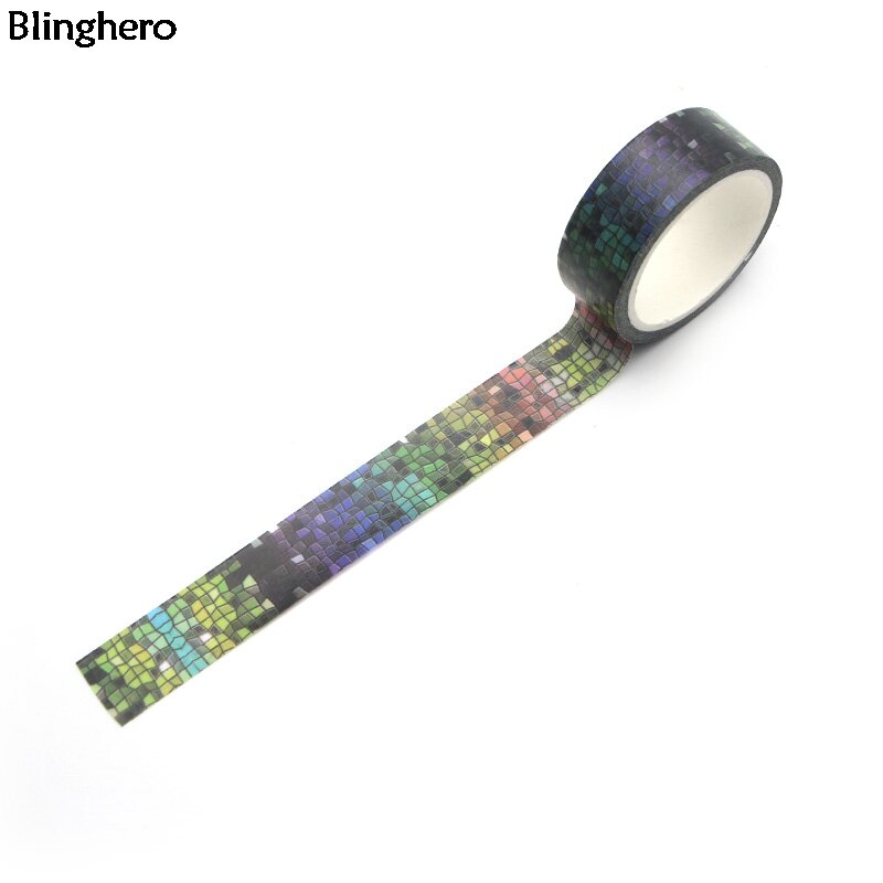 Blinghero griglia colorata 15mmX5m Washi Tape nastro adesivo fai-da-te nastri adesivi adesivi decorativi nastri di cancelleria Decal BH0023