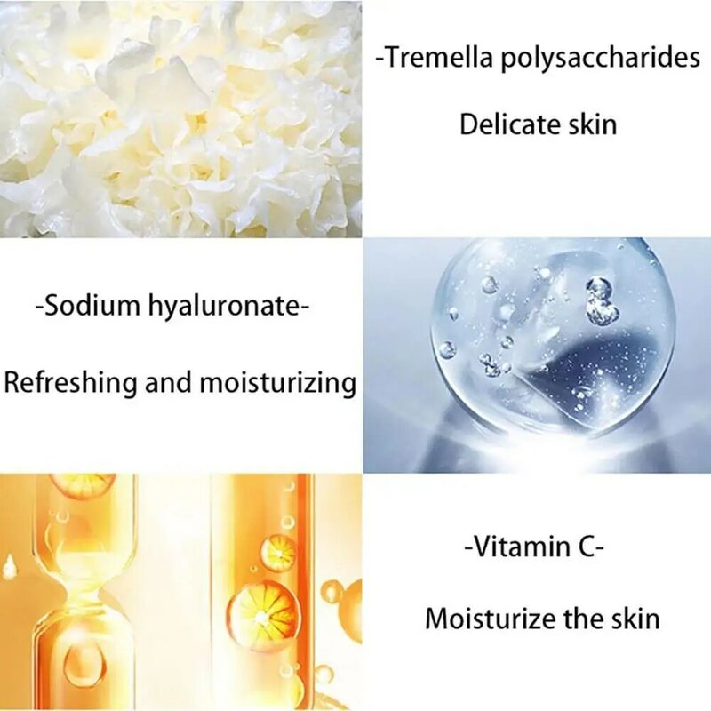 Ácido hialurônico peptide soro facial clareamento hidratação aliviar a secura rosto iluminar essência de cuidados com a pele