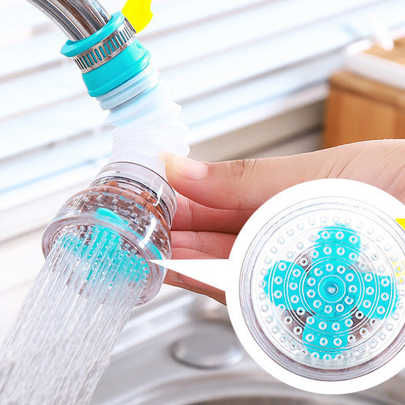 Keukenkraan Splash-Proof Sprinkler Interface Filter Kan Draaien Telescopische Huishoudelijke Kraan Water Zuivering Nozzle Water Saver
