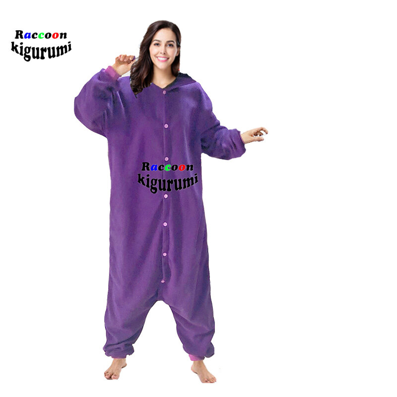 2021 New Extra Large XXL  Men Pajamas Winter Cartoon Costume Raccoon Kigurumi Halloween Cosplay Animal Onesies Women Sleepwear