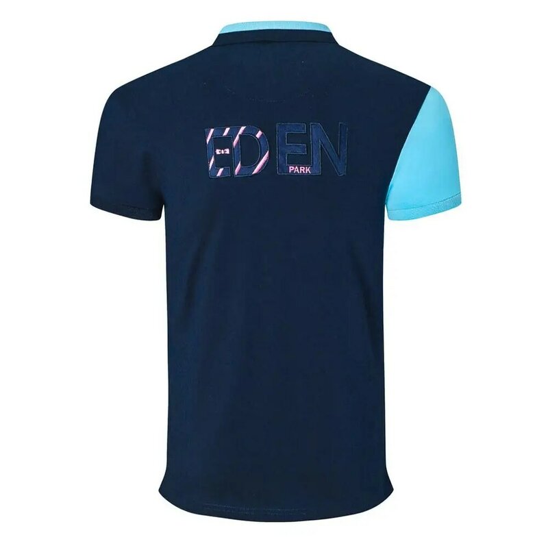 Męskie patchwork krótkie koszulki polo Eden park marka projekt bawełna stright topy business casual homme haftowane topy plus 3xl