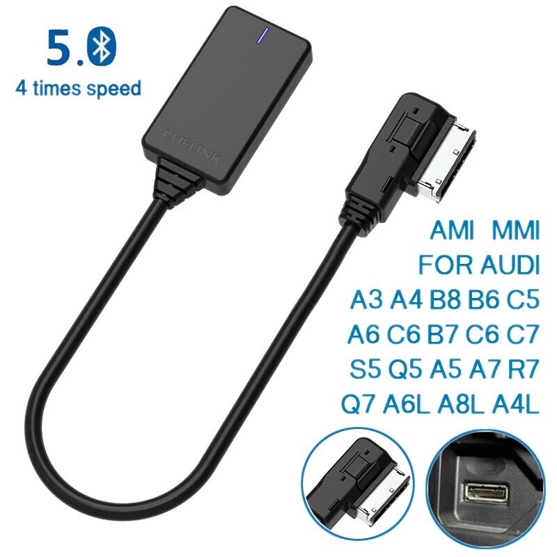 AMI MMI MDI inalámbrico Aux Cable adaptador Bluetooth o la música de Bluetooth para A3 A4 B8 B6 Q5 A5 A7 R7 S5 Q7 A6L A8L A4L-