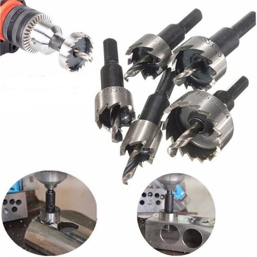 Hole Saw Kit Hole Saw Set Sharp High Speed Steel Tool Kits Hole Opener for Cutting Metal Stainless Steel Copper Wood