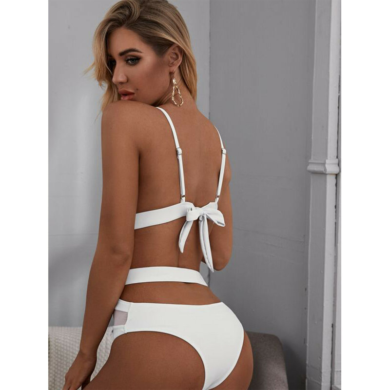 Aushöhlen Badeanzug Ein Stück Sexy Bikini Push-Up Weiß frauen Bademode 2021 Frauen Badeanzüge Costumi Da Bagno donna XL