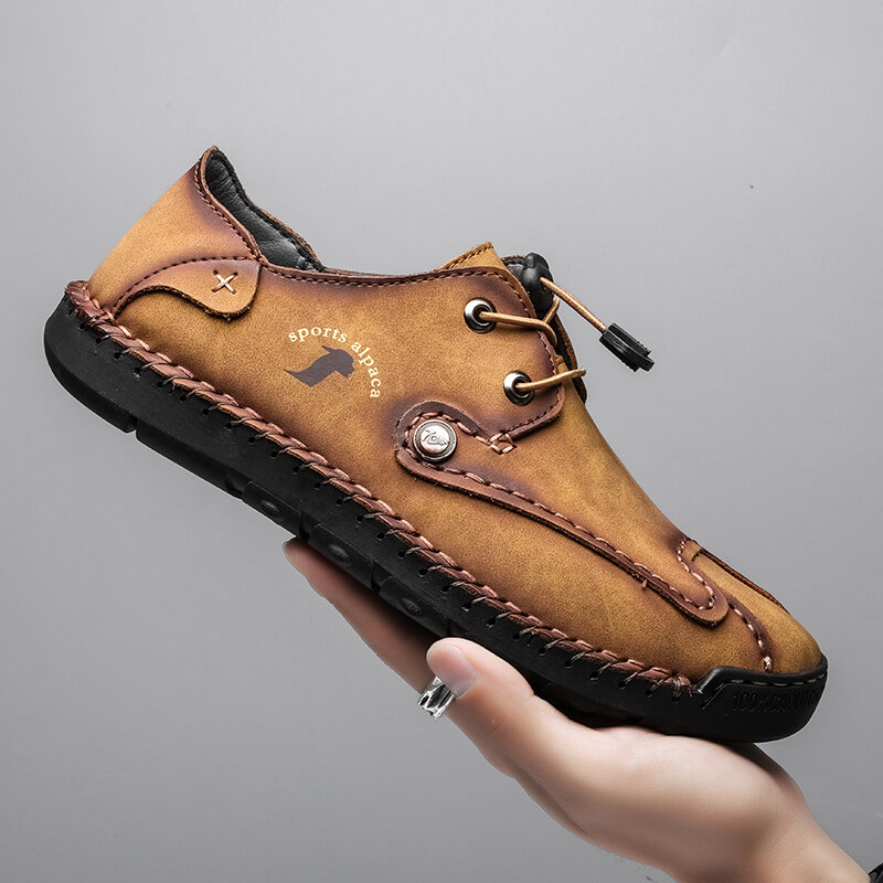 Mocassins en cuir à enfiler pour hommes, chaussures de conduite décontractées, marque de luxe, classiques souples, grande taille, nouvelle collection 2021