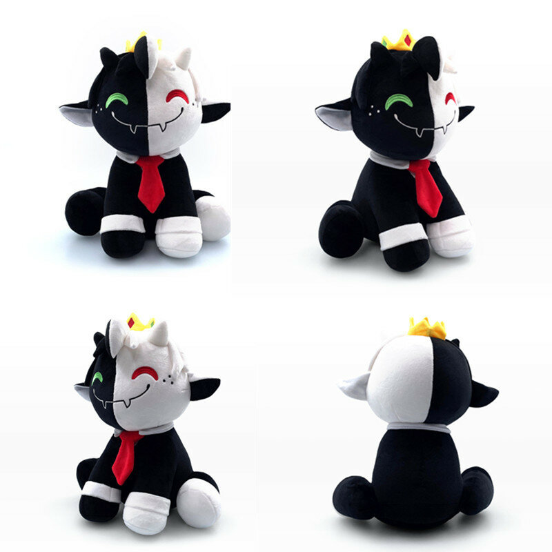 Ranboo – poupée en peluche pour enfants, jouet en peluche doux, dessin animé, agneau noir et blanc, cadeau d'anniversaire