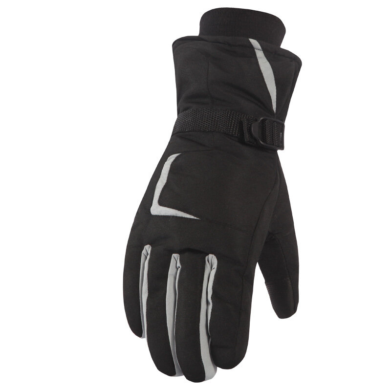 Warm Anti-skid Gloves Touch Screen Waterproof Windproof Cotton Gloves for Outdoor Riding Skiing