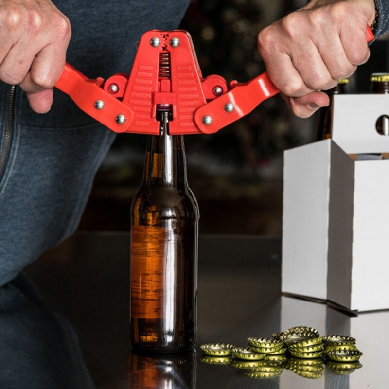 Capsuleuse de bouteilles de bière manuelle avec 100 pièces, capsuleuse de couronne, scelleuse de bouteilles pour brassage à domicile ou bouteille en verre