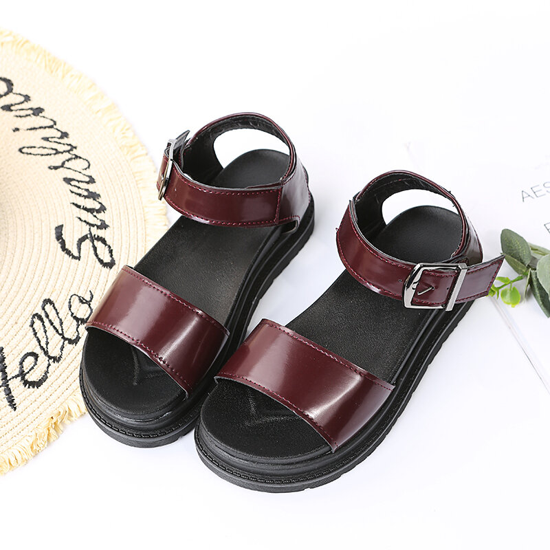 Giày Sandal Nữ Summernew Thời Trang Solidcolor Muffin Đế Giày Sandal Plus Kích Thước Châu Âu Và Mỹ Thoải Mái Nữ Giày