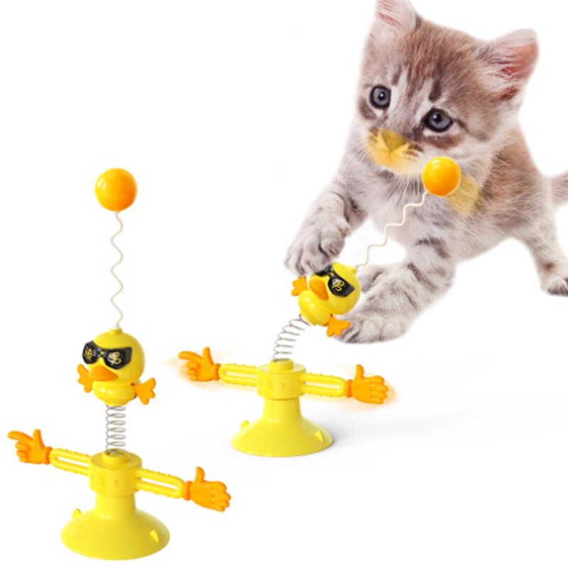 Brinquedos interativos engraçados do gato do brinquedo do animal de estimação com vara do gato brinquedo da mola