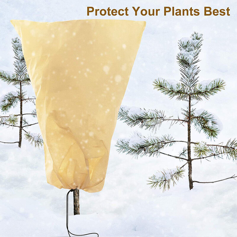 Cubierta protectora para plantas de invierno, bolsa de protección contra heladas para patio, jardín, verduras, arbusto, plantas, bolsa de protección transpirable