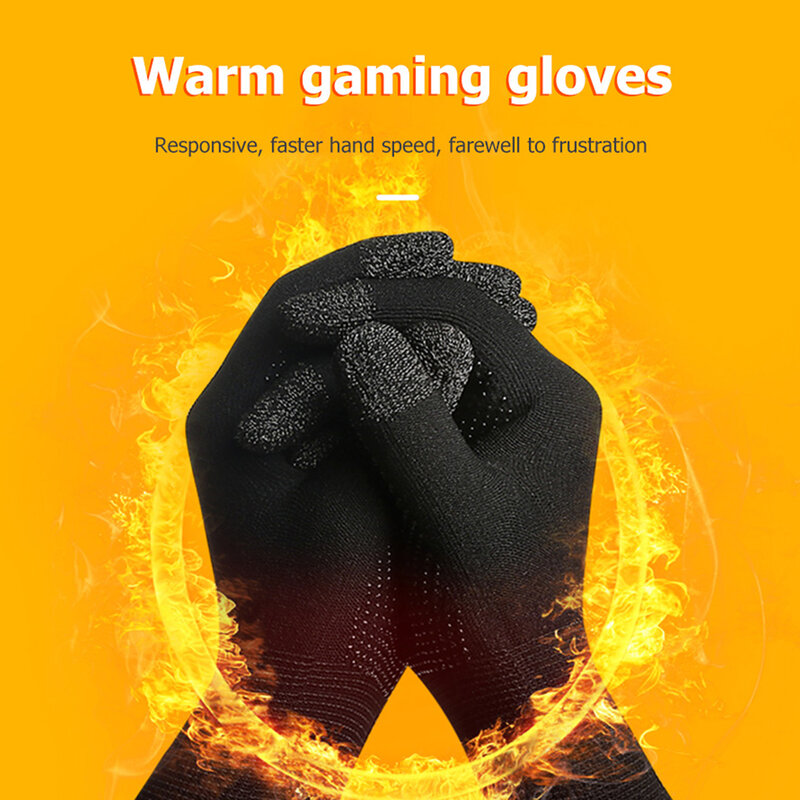 2 pçs capa de mão controlador de jogo universal à prova de suor não-risco sensível ao toque tela de jogo dedo polegar luvas de manga