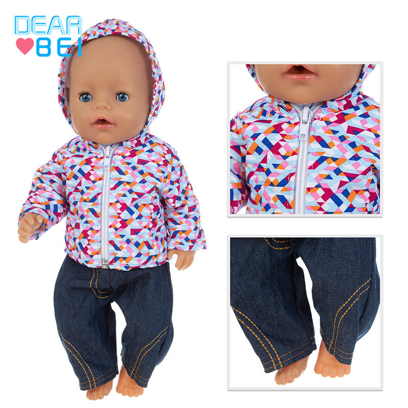 2021 neue Heiße Verkauf Fit 18 zoll Baby Neue Geboren Puppe Kleidung Zubehör Linie Kleidung Für Baby Geburtstag Geschenk