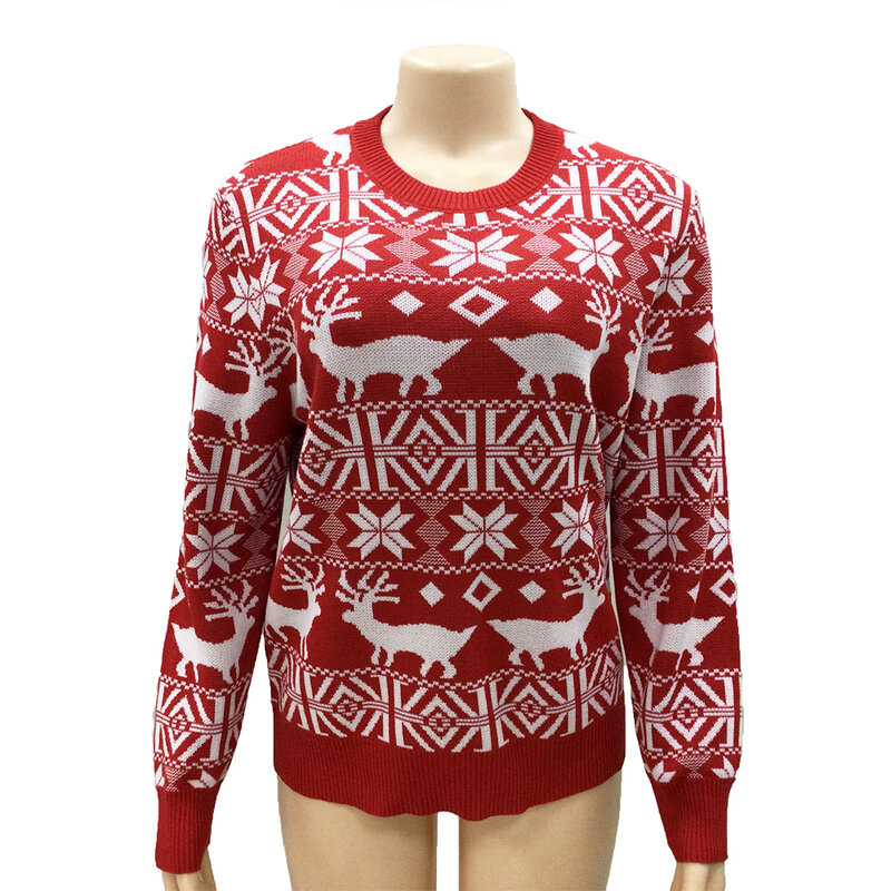 ZOGAA-suéter informal para hombre, suéter de cuello redondo con diseño de ciervo navideño, Código europeo, Base Jacquard, Otoño e Invierno