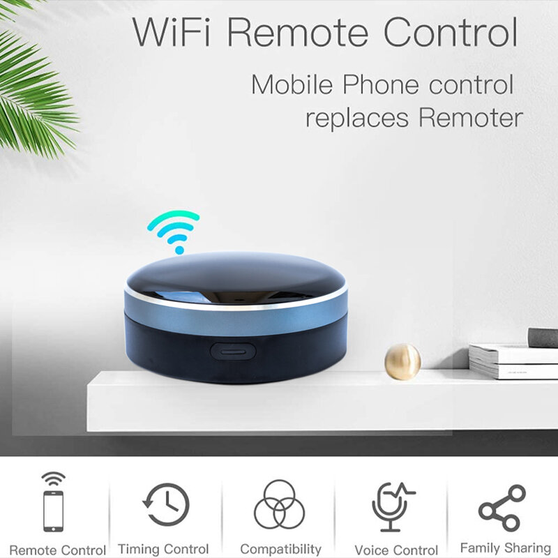 Smart Universal IR Remote WiFi รีโมทคอนโทรล IR เสียงรีโมทคอนโทรลทำงานร่วมกับ Alexa Google Home การควบคุมสมาร์ท