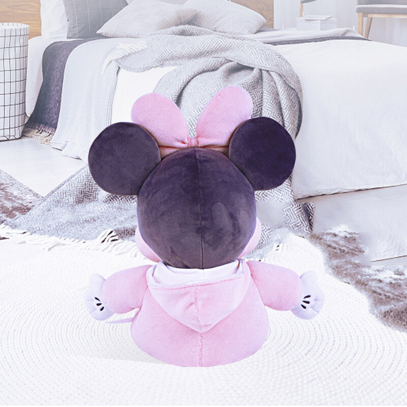 30cm Disney Mickey Mouse Minnie Pato Donald Winnie Pooh con anillo de papel de bebé chupete peluche muñeca de peluche juguetes regalos de navidad niños