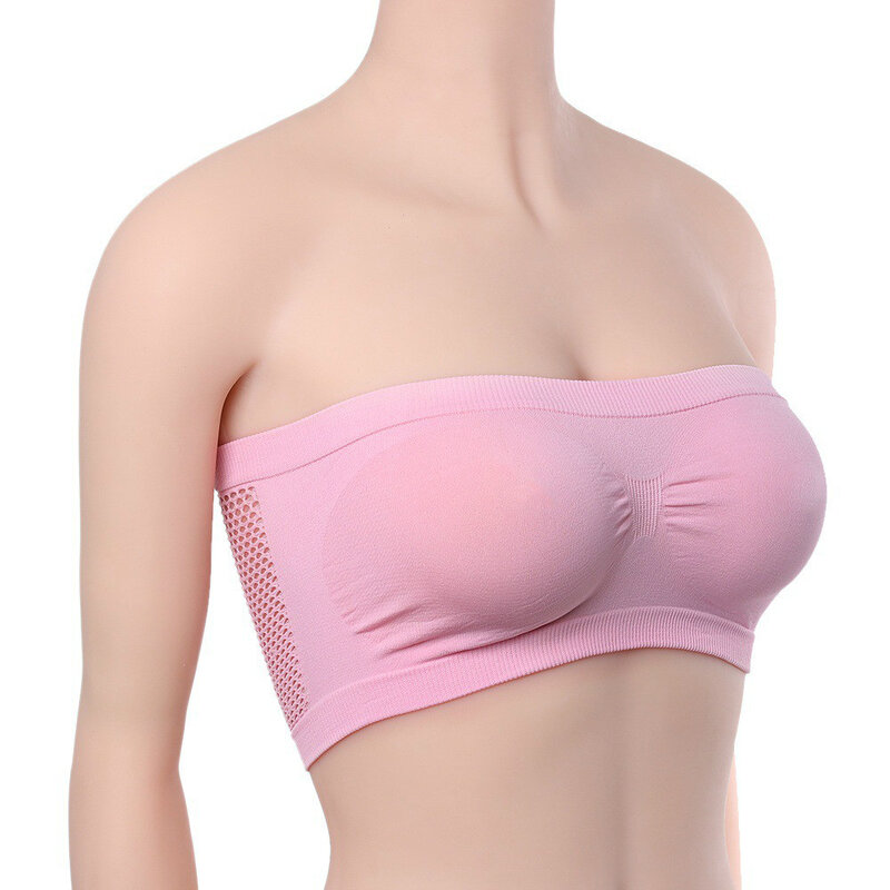 1 Pcs 2021 New Body Hollow Breathable Seamless Wrapped Tube Top Invisible Seamless Breathable Bra Underwear Sexy Lingerie