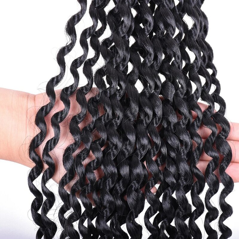 18inch Passion Twist Crochet Braiding Hair Water Wave Synthetic Ombre Kinky Twist Crochet Braid Hair Extension 22strands/pack