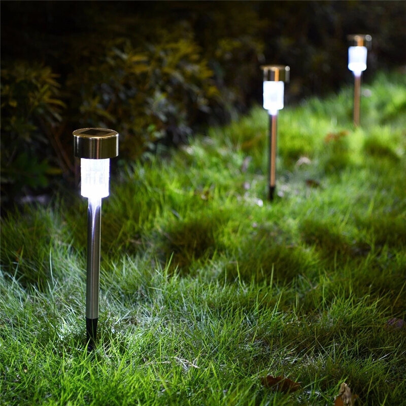 LED lampy ogrodowe na energię słoneczną na zewnątrz lampa zasilana energią słoneczną latarnia wodoodporna oświetlenie krajobrazu na szlaku Patio, ogródek dekoracja trawnika
