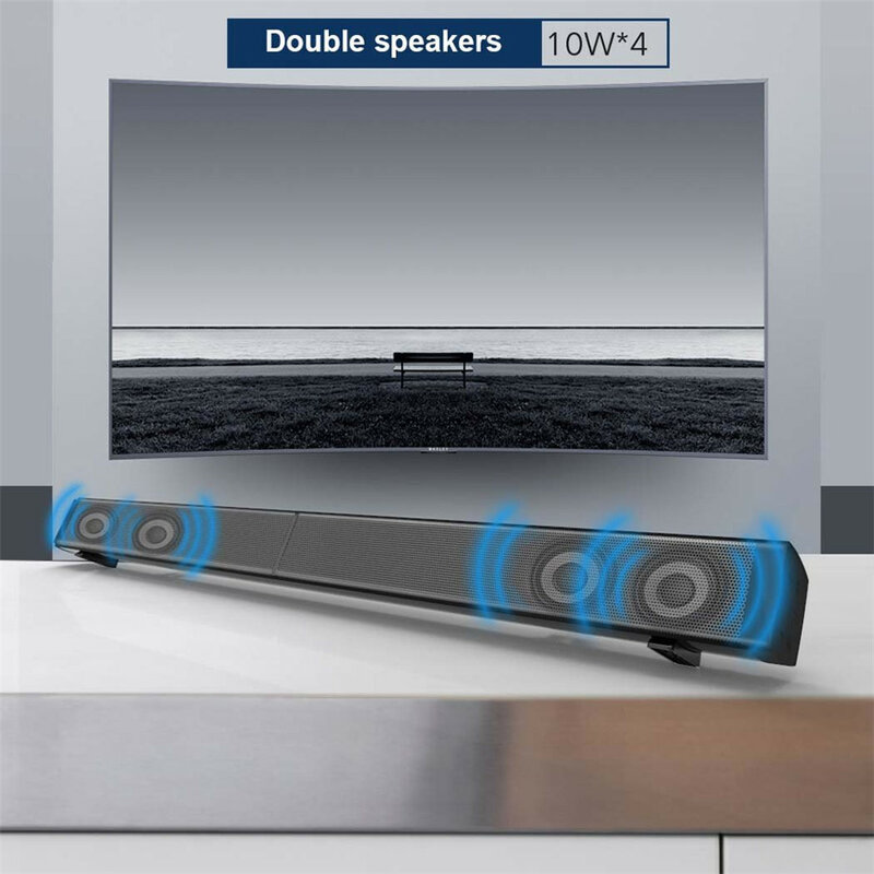 Snelle Sturen 40W Tv Soundbar Bluetooth 5.0 Home Theater Sound System Aux Optic Bass Speaker Bluetooth Sound Bar Voor tv 3 Dsp Effect