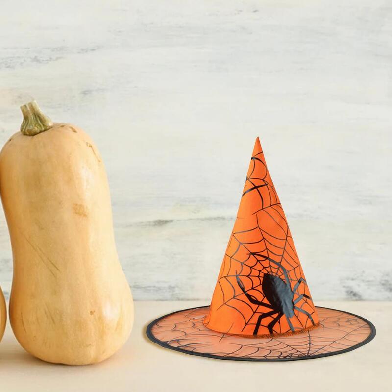 Kapelusz wiedźmy stylowy unikalny wzór gaza Halloween czarownica czapka Cosplay dla domu