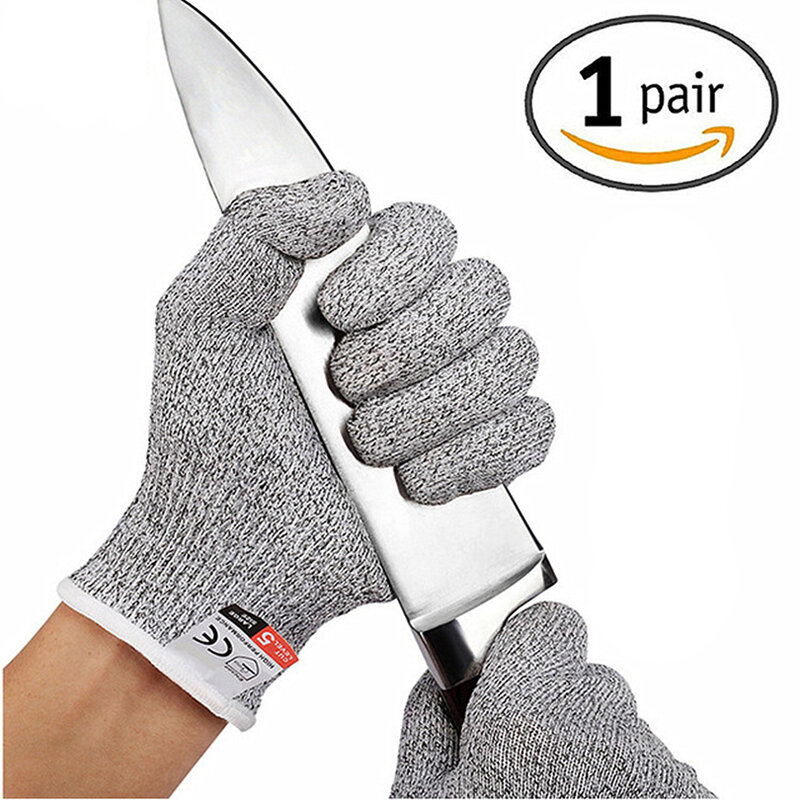 SIXSIX-guantes de acero inoxidable resistentes al corte, guantes de seguridad para trabajo, malla metálica, anticorte, para carnicero
