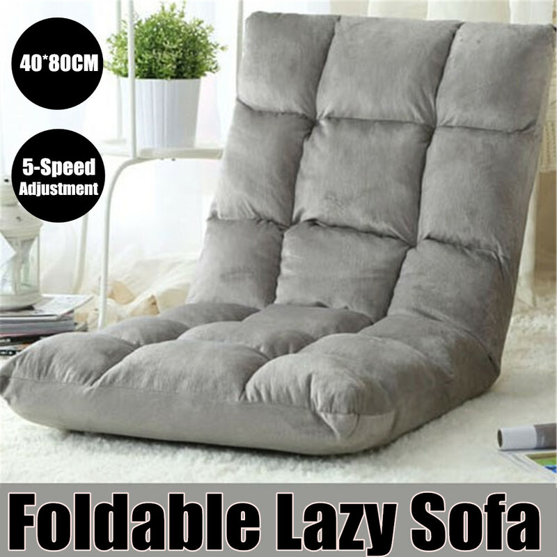 Puff-sofá em formato de espreguiçadeira, 40x80cm, assento reclinável com encosto dobrável tipo pufe