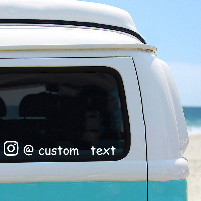اسم المستخدم مخصص شخصية Instagram ملصق سيارة شارات الفينيل دراجة نارية ملصقات السيارات ل Instagram الفيسبوك