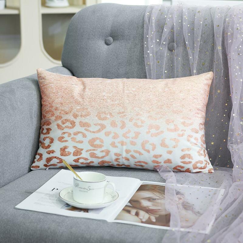 Retangular capa de almofada rosa lombar fronha curta pelúcia sofá cama decorativa cintura lance fronhas wholse valentine presente