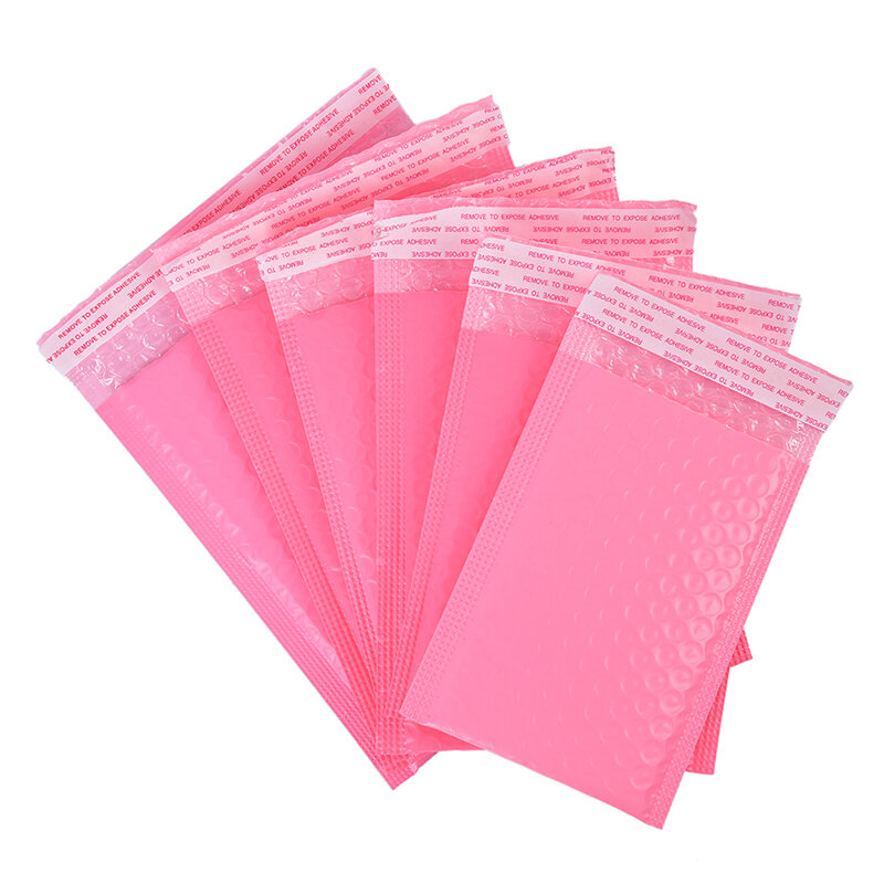 Sobres acolchados con burbujas de papel rosa, bolsa de regalo para correo, paquetes de envío, 10 unids/lote