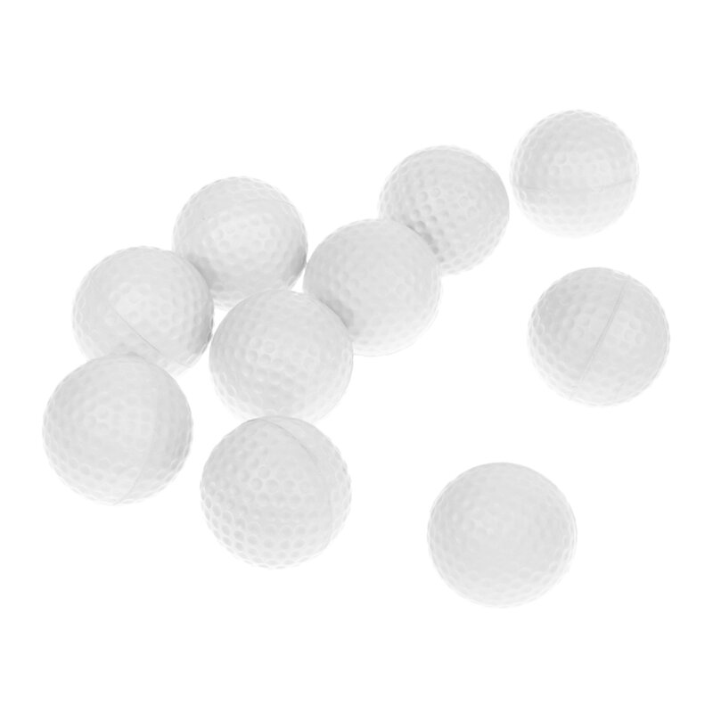 10 Pieces PU Foam Sponge Golf Training Soft Balls Golf Practice Balls Indoor Outdoor Golfer Training