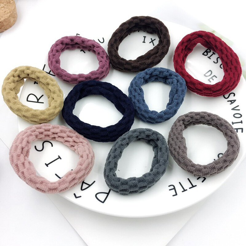 Women Basic Elastic Hair Bands Scrunchie Ponytail Holder Headband Colorful Rubber Bands Fashion Hair Accessories